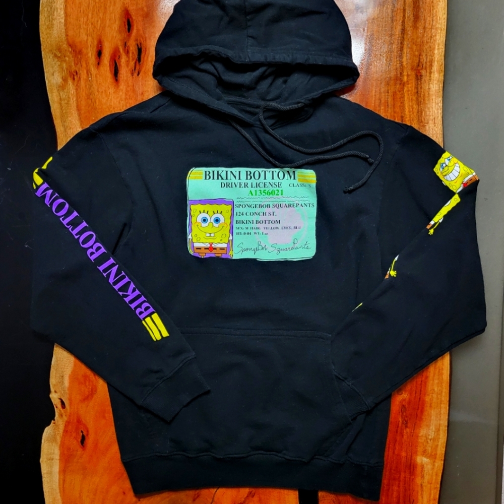 Men's SpongeBob SquarePants Black Hoodie